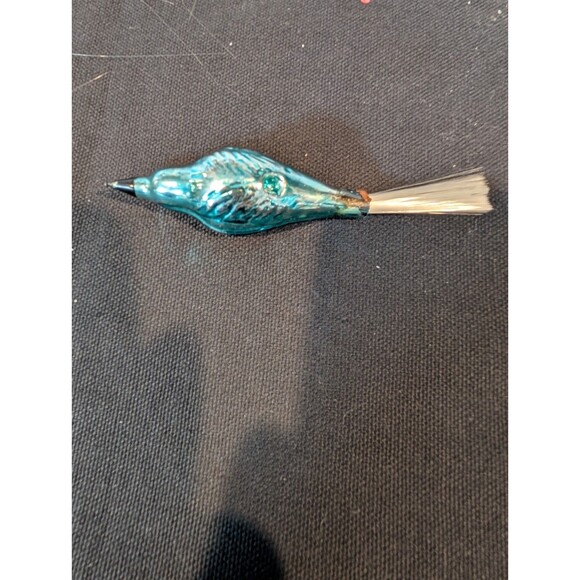 Vintage Glass Bird Clip-On Christmas Ornaments with Spun Glass Tails Set of 3 - Picture 3 of 7